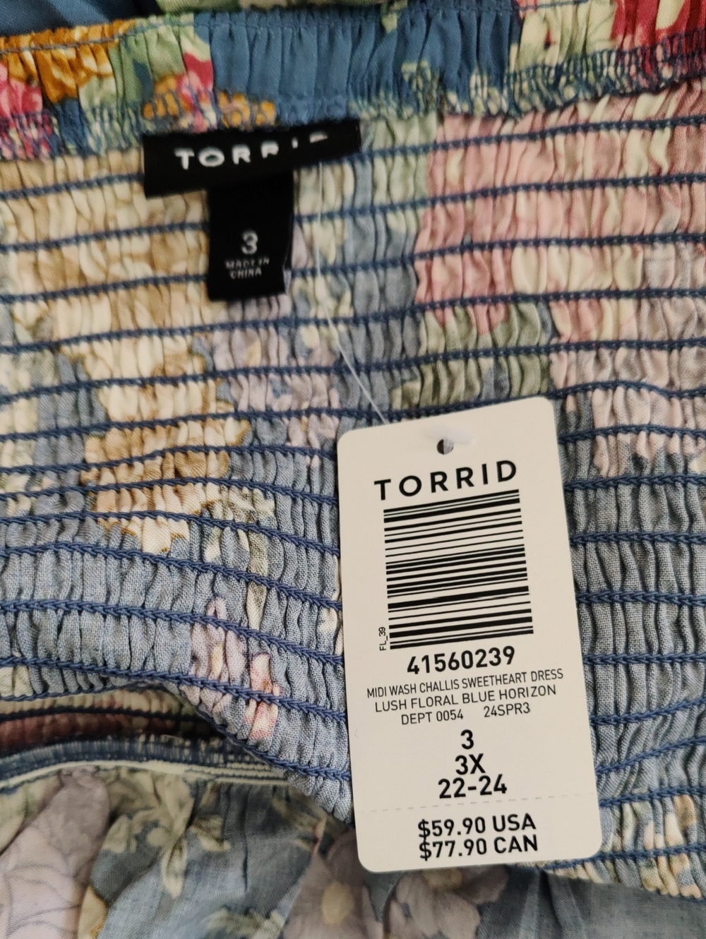 Nwt Torrid 3X Midi Challis Sweetheart Dress - Picture 5 of 9
